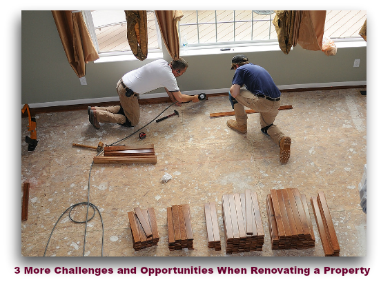 3 More Challenges and Opportunities When Renovating a Property